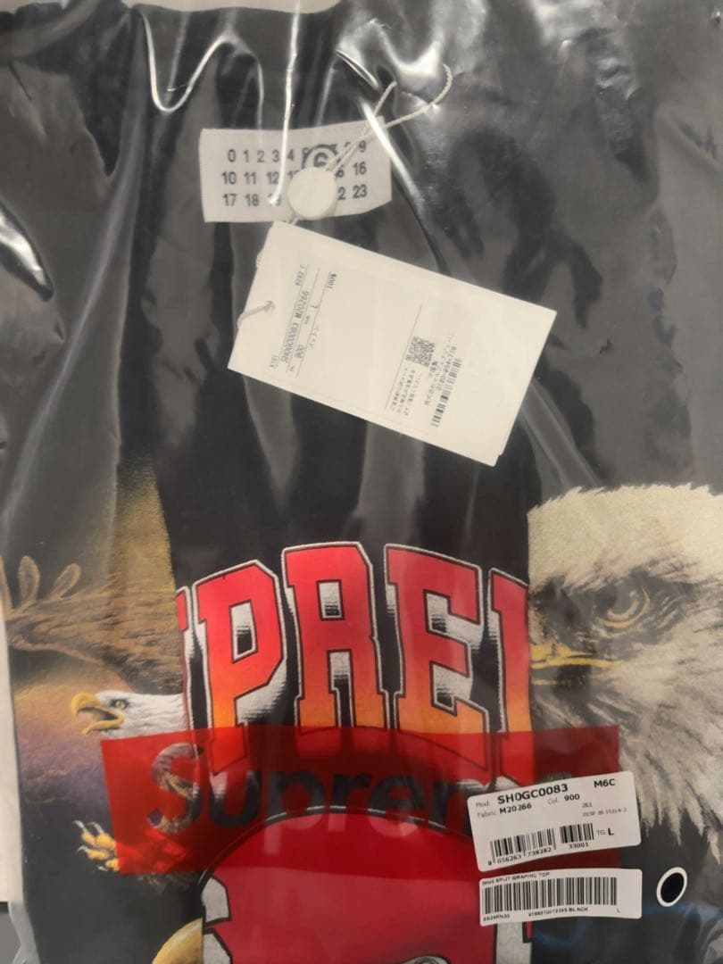 トップス Supreme x MM6 Split S/S Top Black L