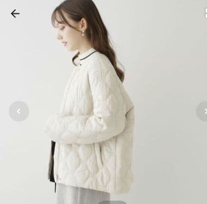 《タグ付き新品》クチュールブローチ リボンキルトジャケット　アイボリー