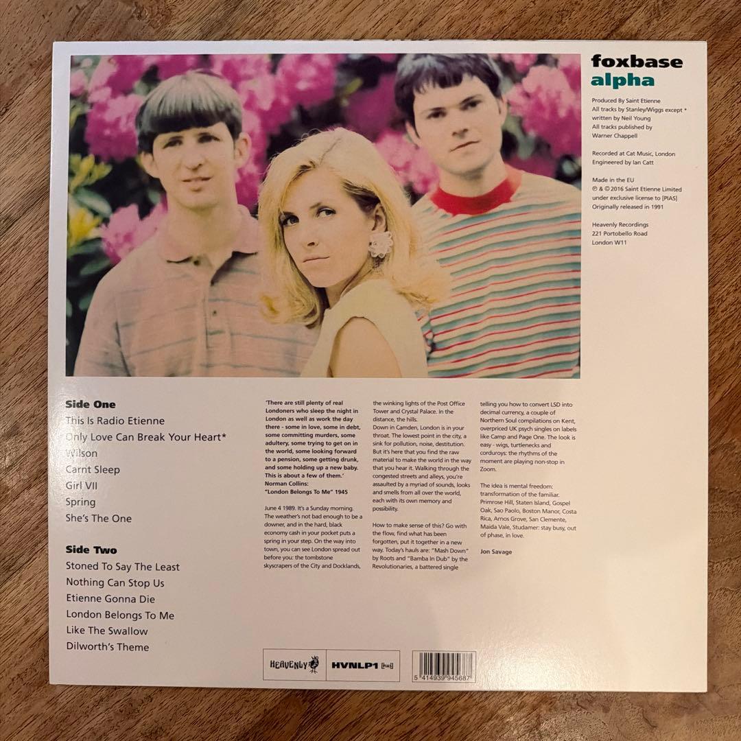 Saint Etienne Foxbase Alpha LPレコード