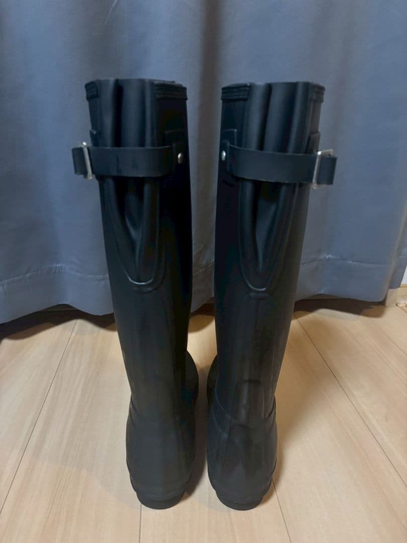 HUNTER ブラック 長靴 バックストラップ付き