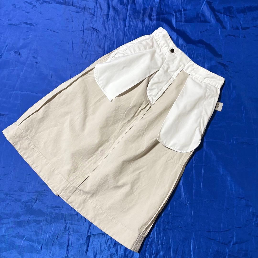 MARGARET HOWEL コットンツイル リネン×シルク混 スカート