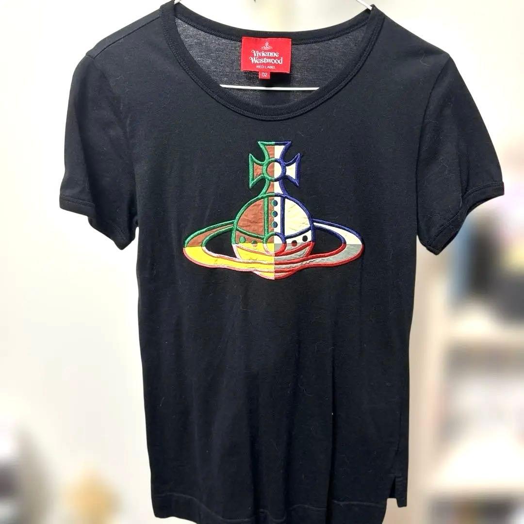 Vivienne Westwood ヴィヴィアン 半袖Tシャツ 02 黒　オーブ