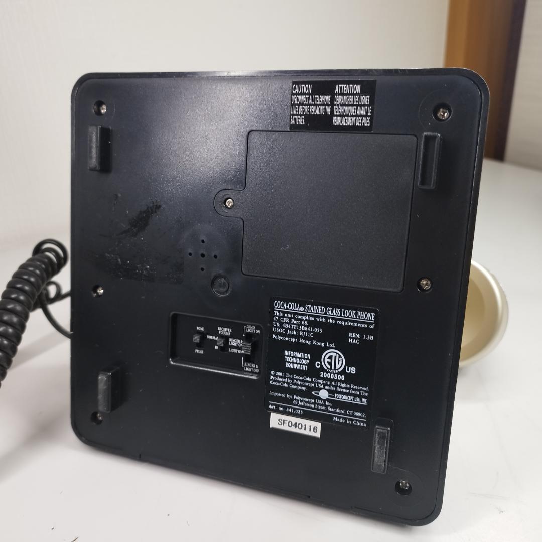 コカコーラ ステンドグラス調 電話機 アメリカ レトロ アンティーク I5I1