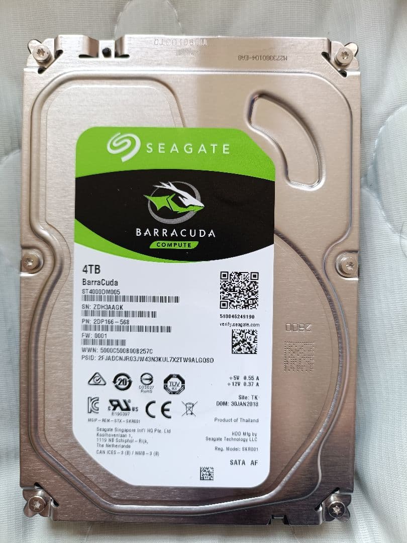 良品 Seagate Barracuda 4TB ST4000DM005