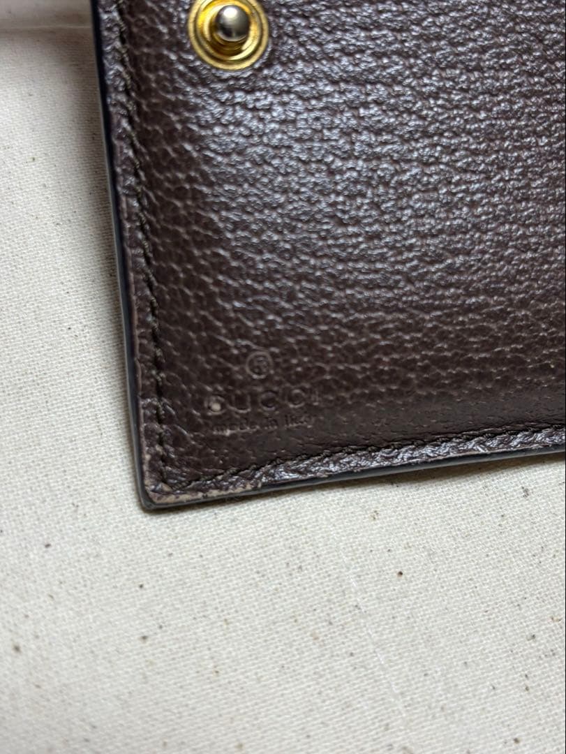 GUCCI コンパクトウォレット オフィディア GGシェリー 三つ折り財布