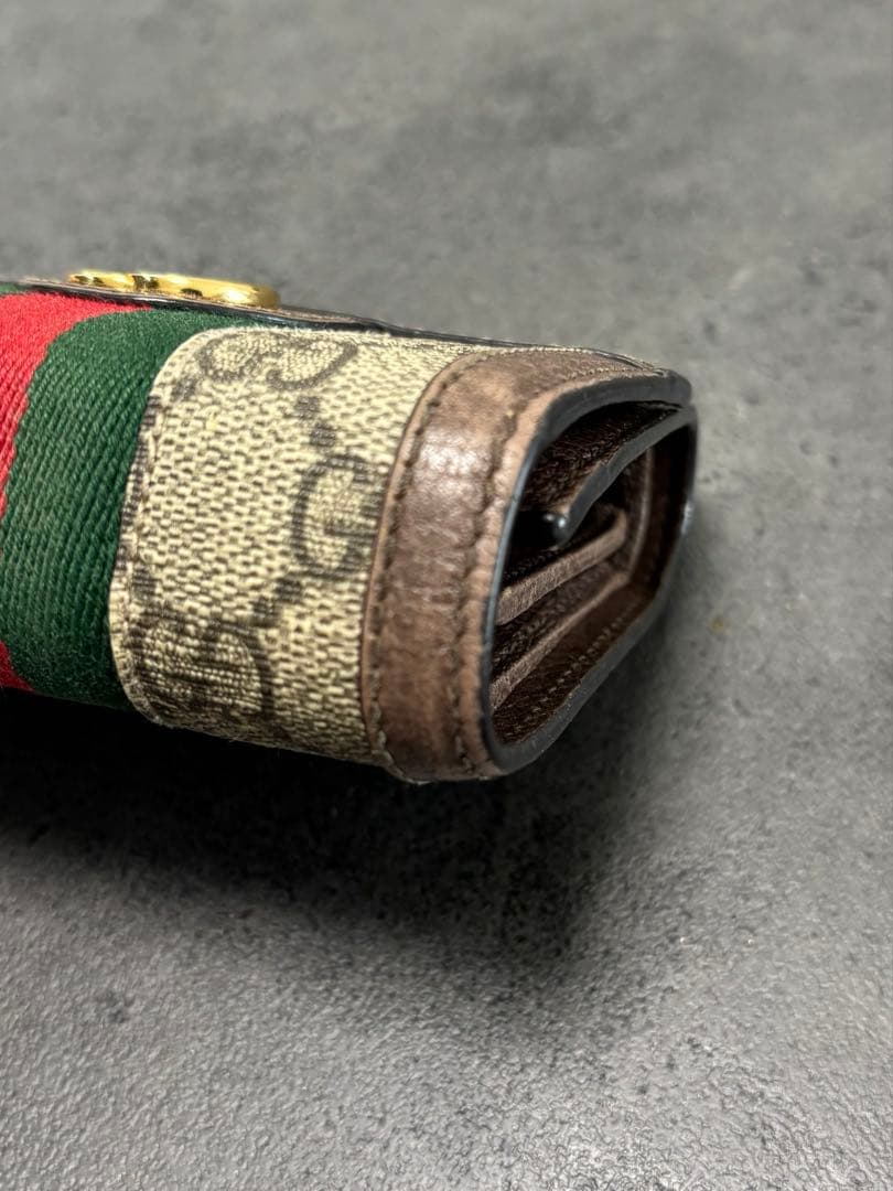 GUCCI コンパクトウォレット オフィディア GGシェリー 三つ折り財布