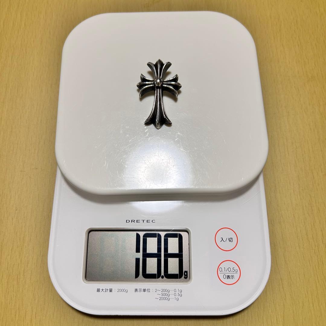 ❁USED美品❁ クロムハーツCHクロスペンダントスモール トップ＋革紐チャーム
