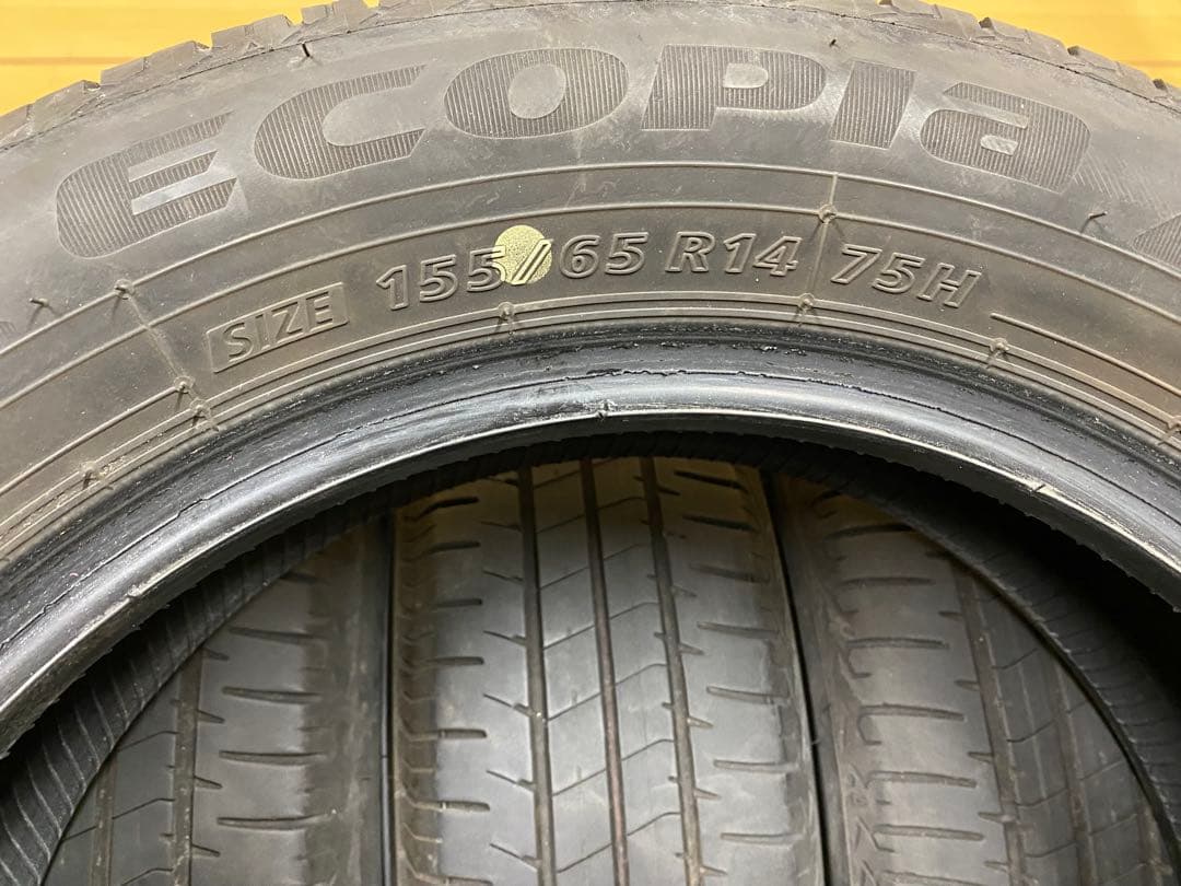155/65R14・夏タイヤ4本　軽四、軽自動車用ラジアルタイヤ　23年中古