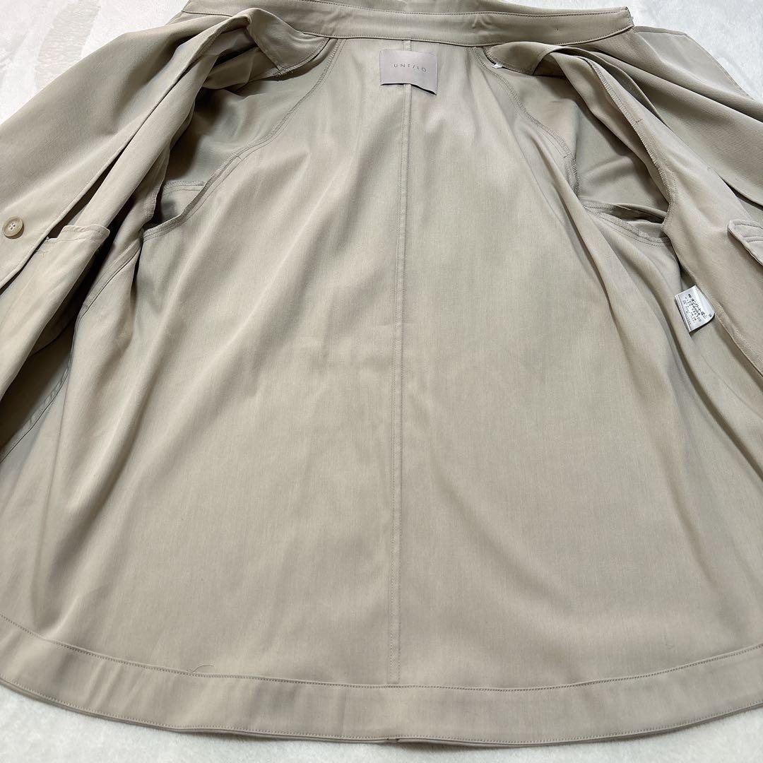 美品　UNFILO アンフィーロ　洗える　ショート トレンチコート　Sサイズ