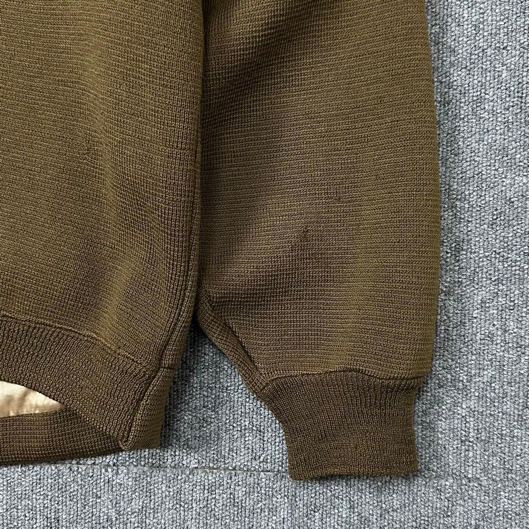 70s silton レザー切り替え ニットジャケット ビンテージ 古着