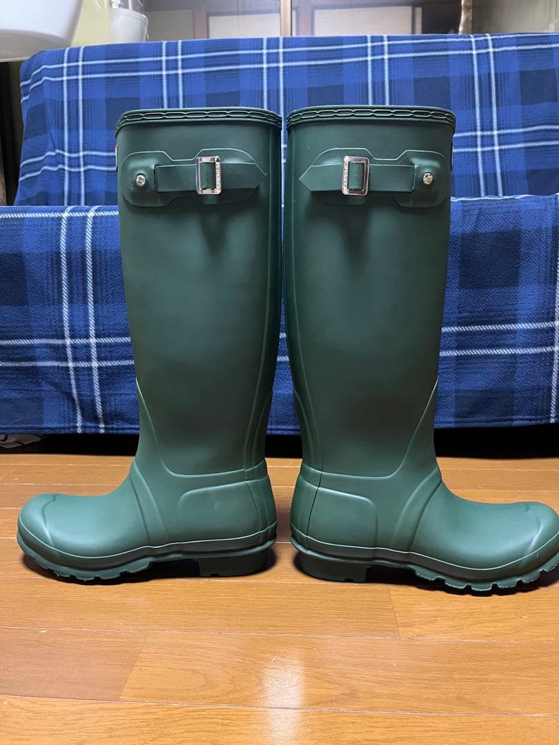 ハルさん専用 HUNTER グリーン ロングブーツ バックル付き