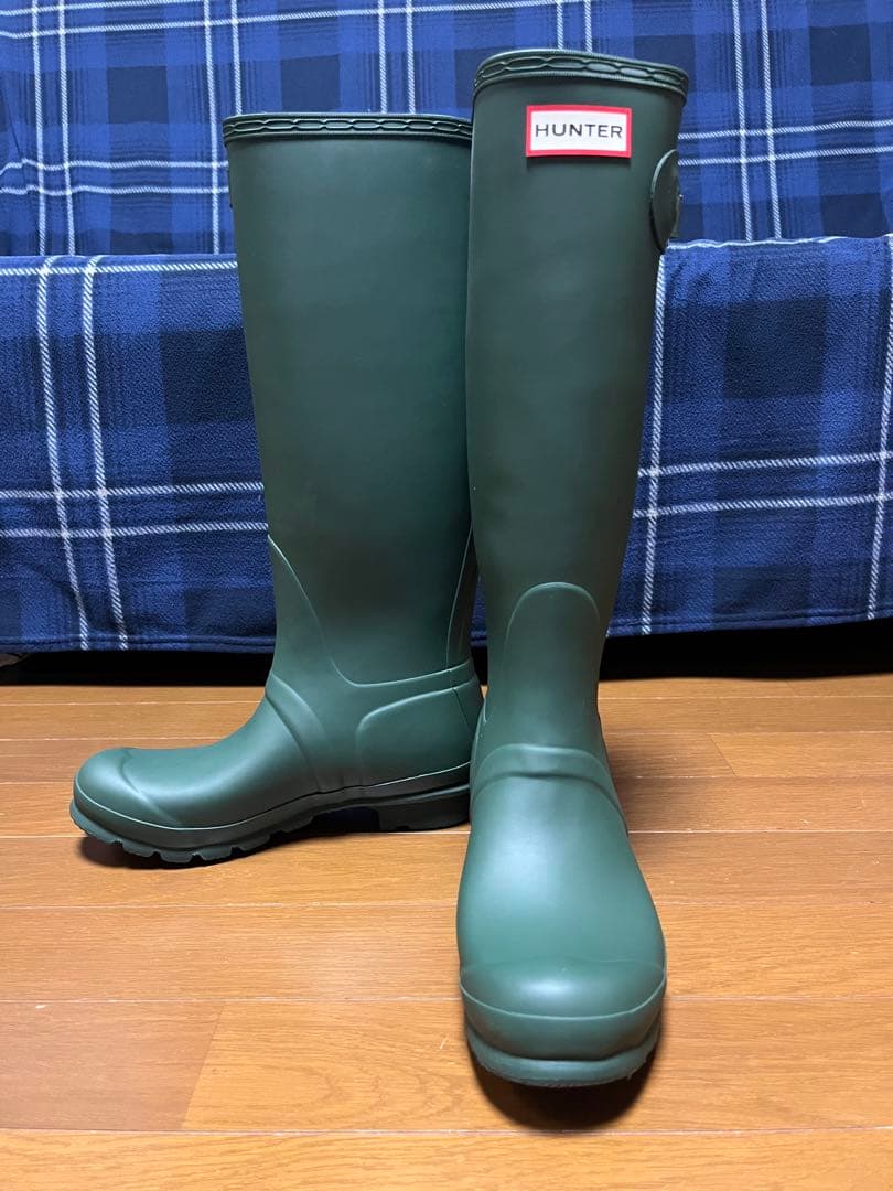 ハルさん専用 HUNTER グリーン ロングブーツ バックル付き
