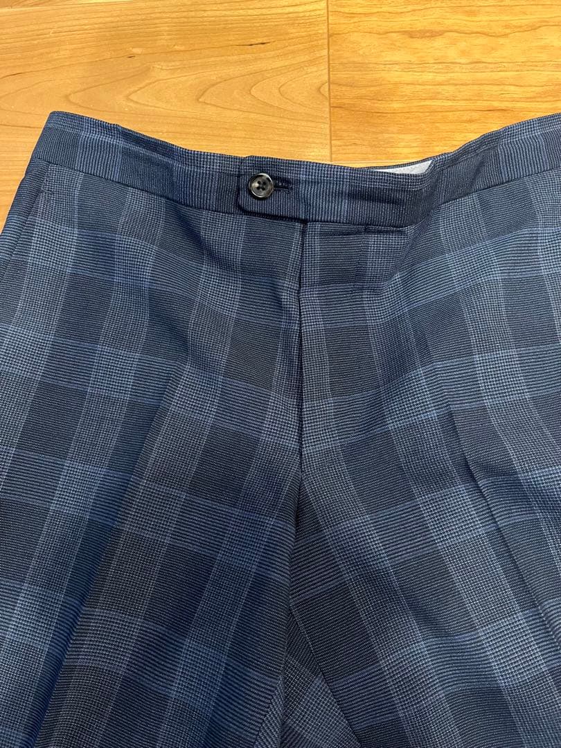 azabu tailor スーツ42A ネイビーチェック