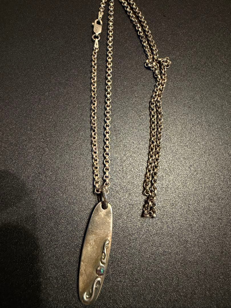 【ヴィンテージ】シルバーネックレス 波模様 925シルバー 13.6g