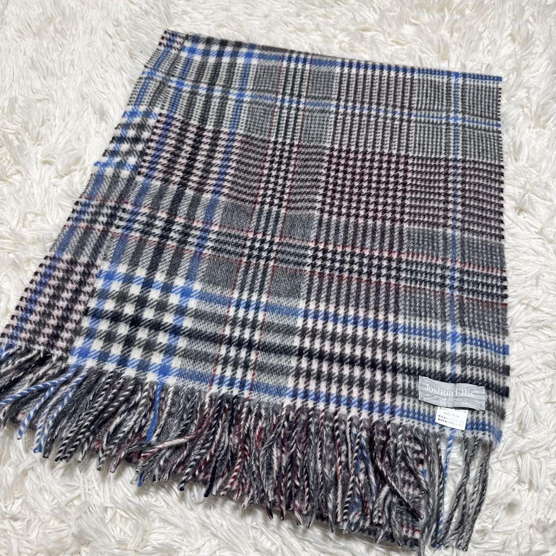 現行タグ！ 極美品✨ ジョシュアエリス カシミヤ100% マフラー チェック