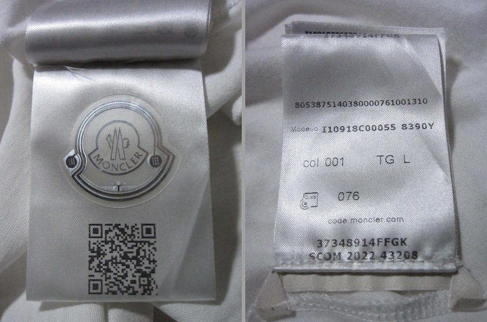 連休特価 モンクレール Tシャツ・カットソー ラバーロゴ＆大ロゴ バック切替L超