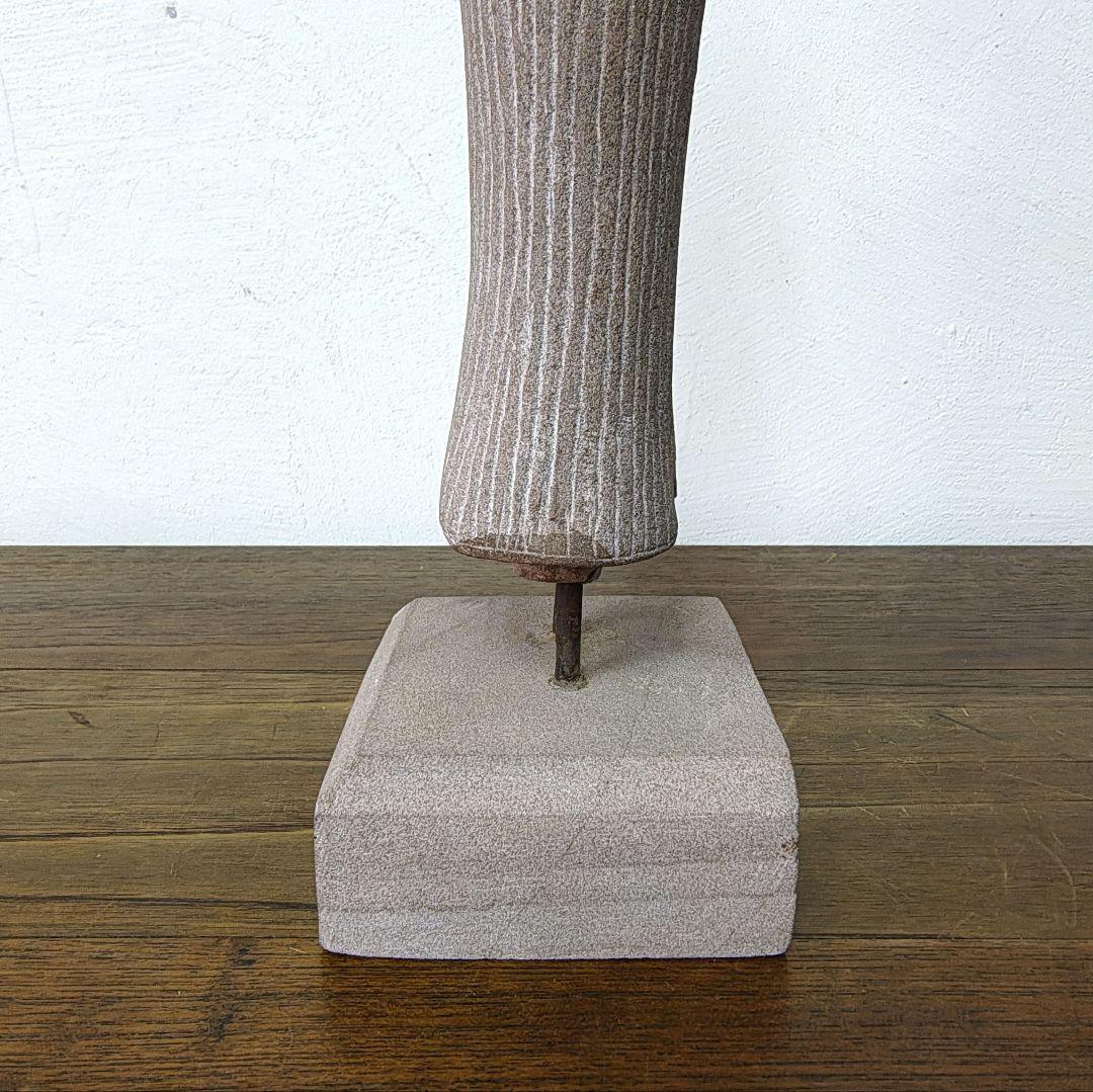 クメール　女神像　砂岩　彫刻　オブジェ　H39cm