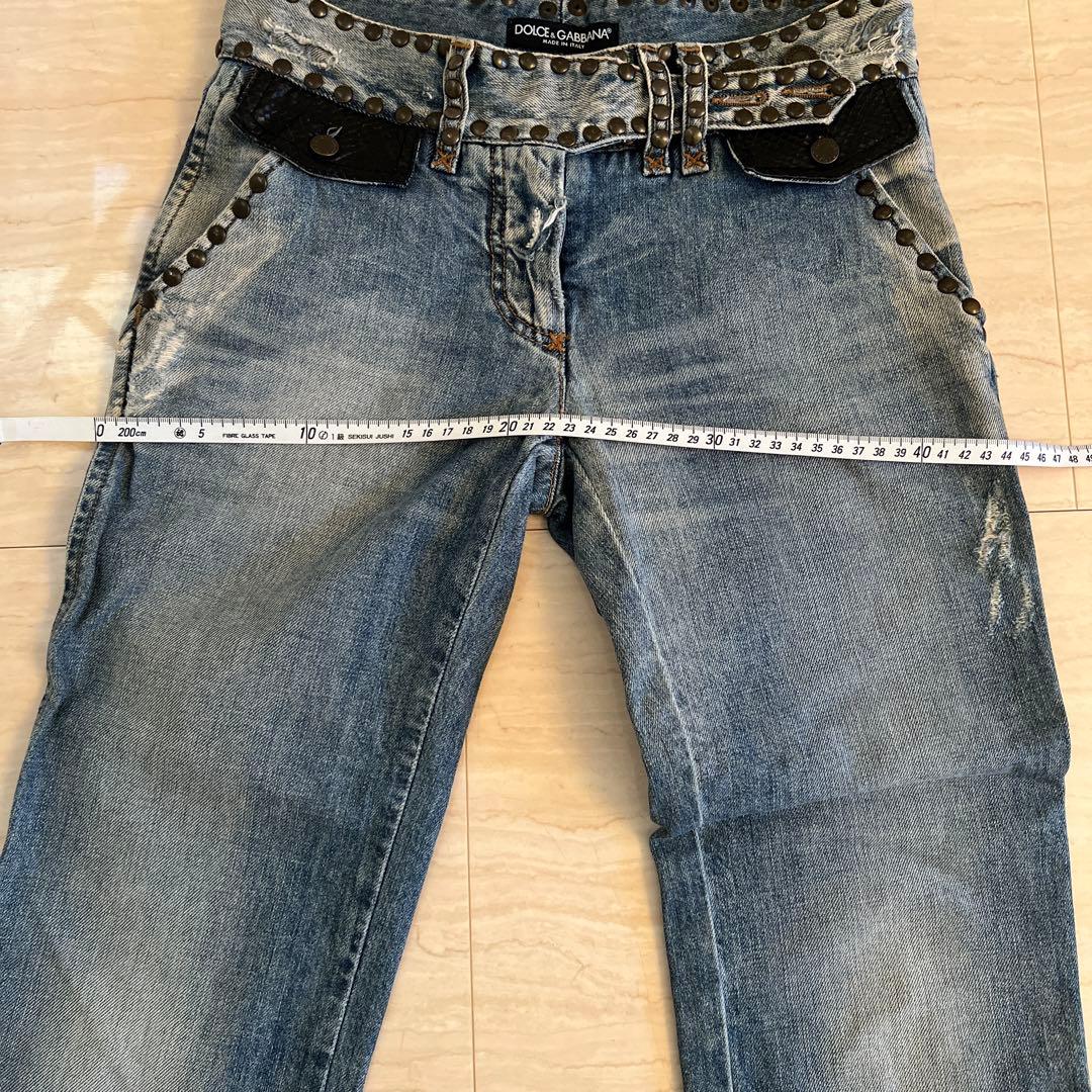 Dolce & Gabbana スタッズ付きデニムパンツ