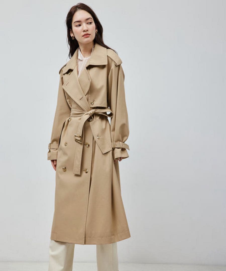 極美品 ROPÉ 【逸品】ベーシックトレンチコート【雑誌掲載】 ベージュ 38