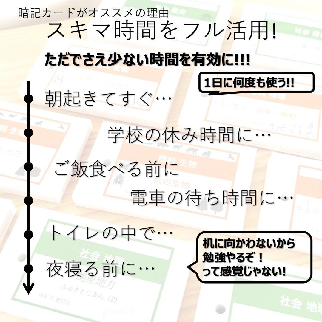 中学受験 暗記カード【6年上 理科 1-8回】予習シリーズ 組分け