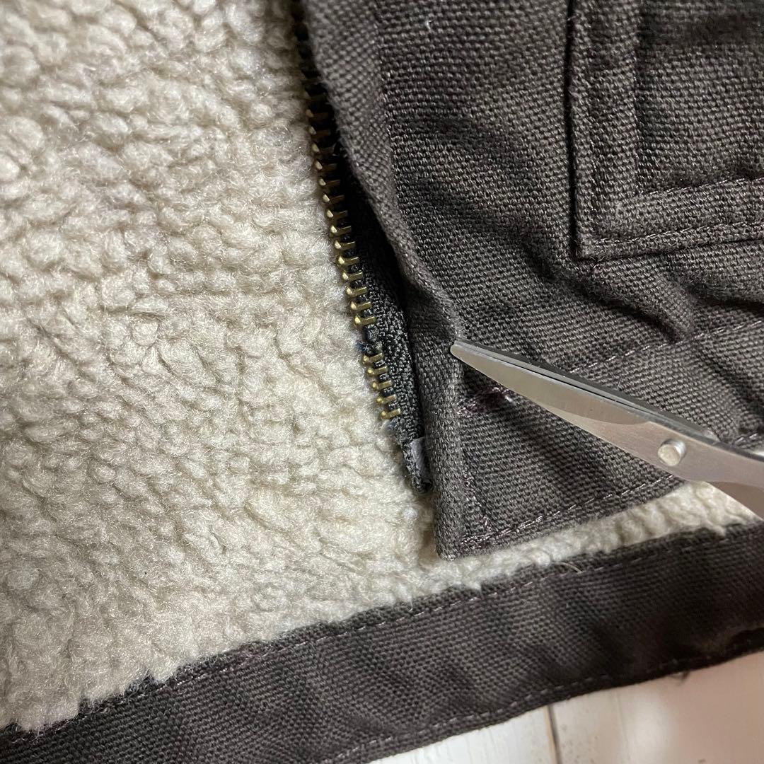 Carhartt カーハート 刺繍ロゴ ダック ボア ベスト ジャケット XL