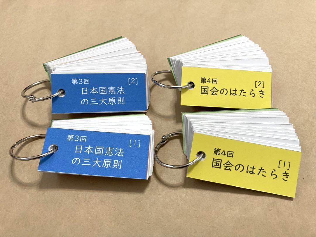 ★超メルカリ市★カット済【中学受験】予習シリーズ社会 [公民] 暗記カードd