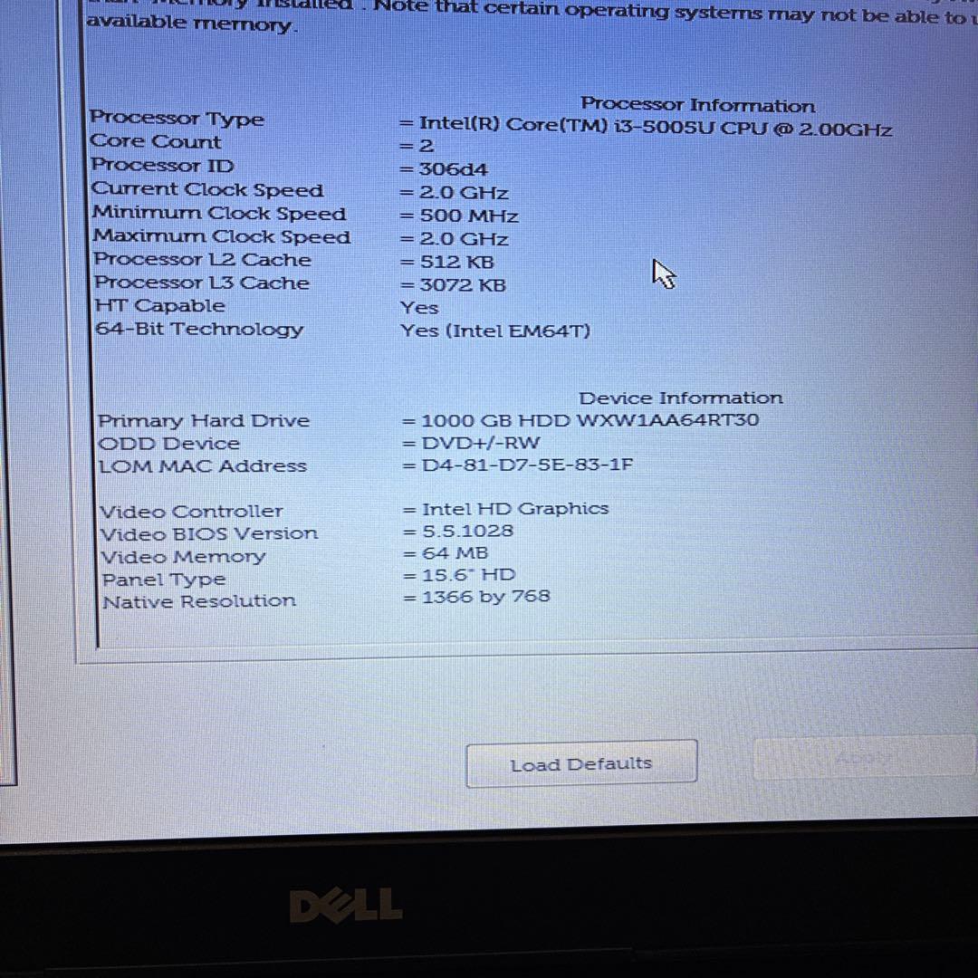 安い　DELLノートパソコン　VOSTRO 3558 動作ok 美品