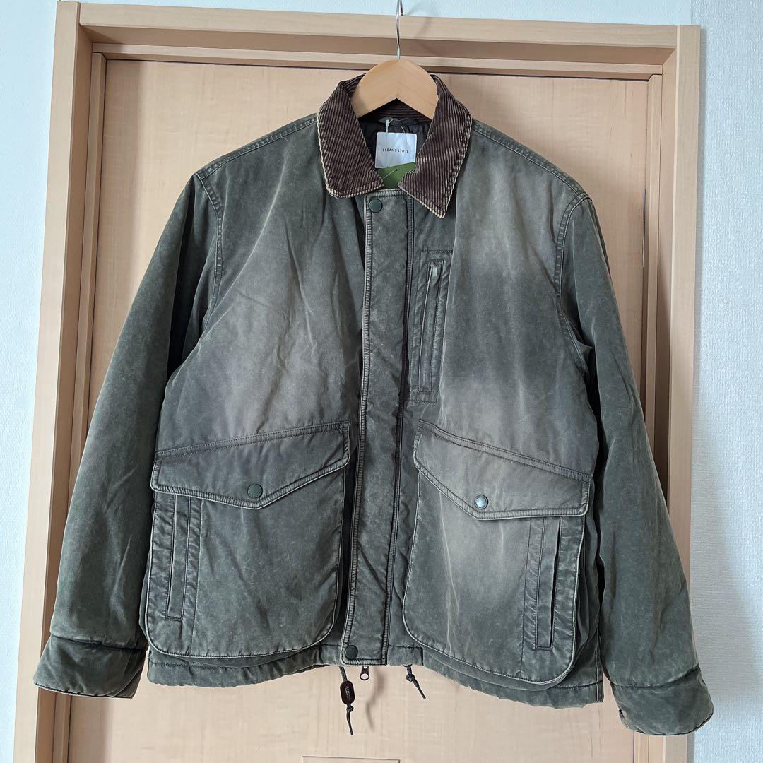 新品 フリークスストア ウォッシュ加工 襟コーデュロイ コットンナイロンブルゾン