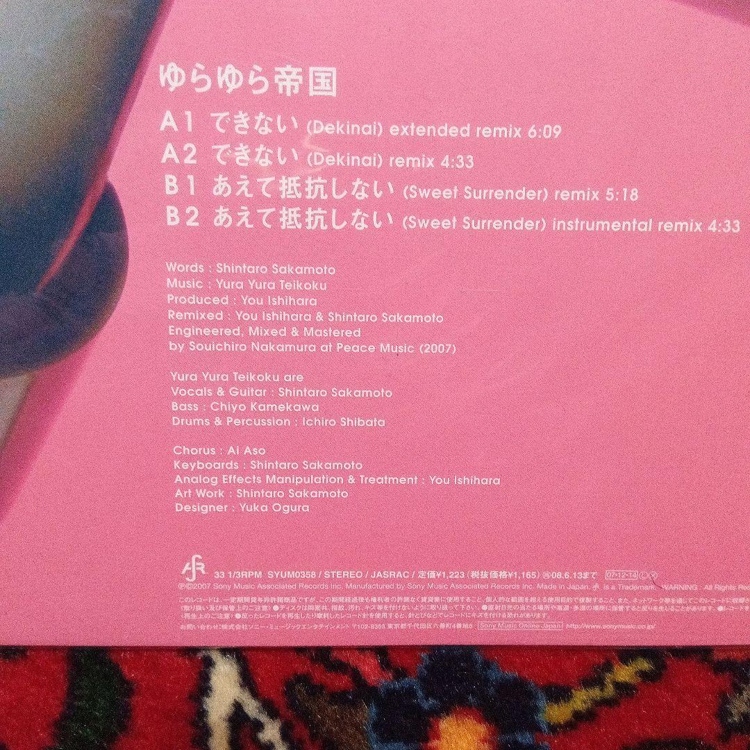 ゆらゆら帝国　レコード　DEKINAI 12インチ