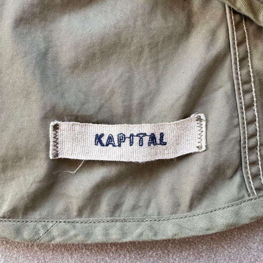 KAPITAL アンブレラコート コットン カーキ ゆったり