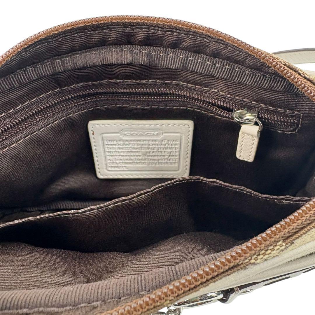 【美品】コーチ 2way ウエストバッグ ポーチ パイソン シグネチャー 255