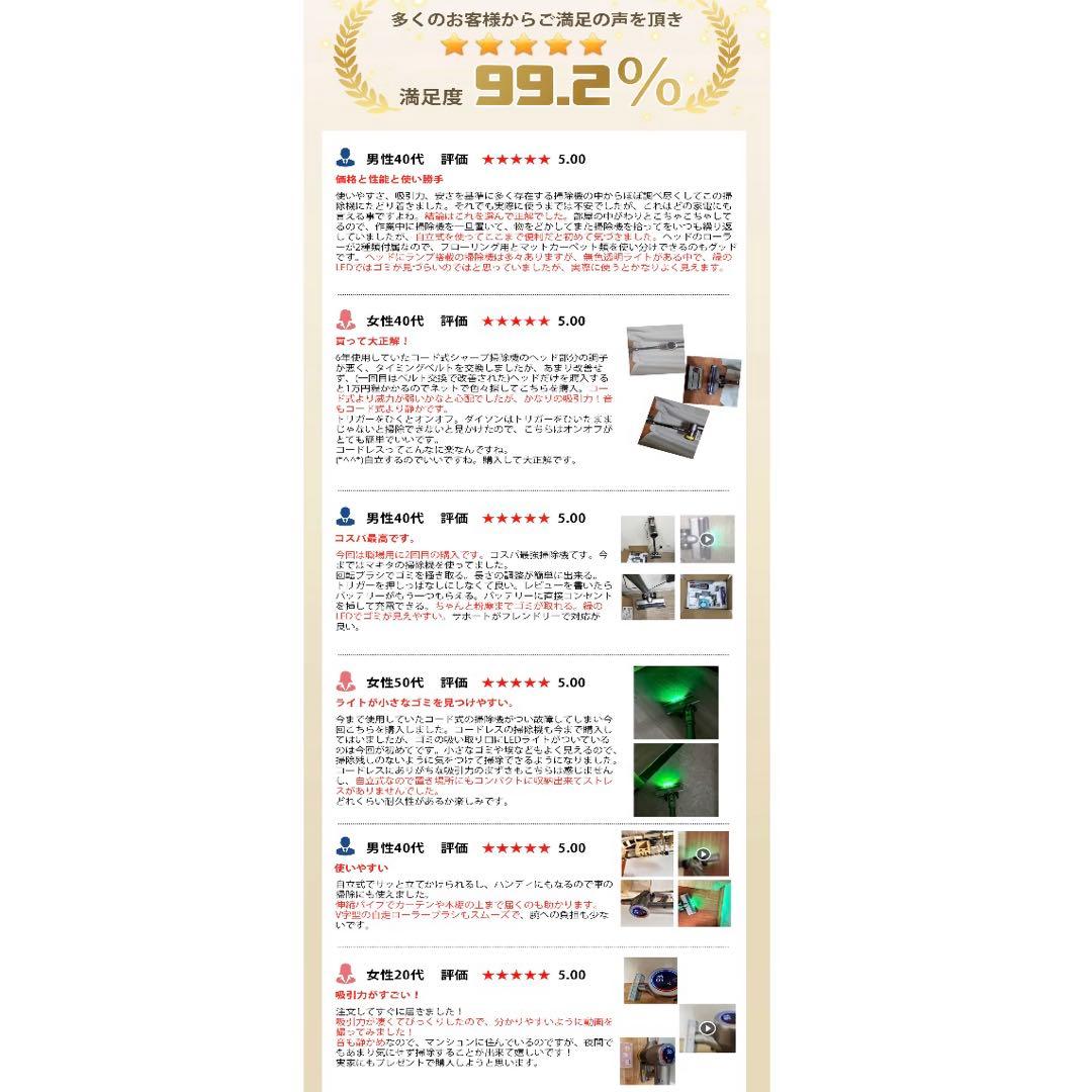 たろーさま⭐️LEDスティッククリーナー 75Kpa 楽天ランキング第1位商品