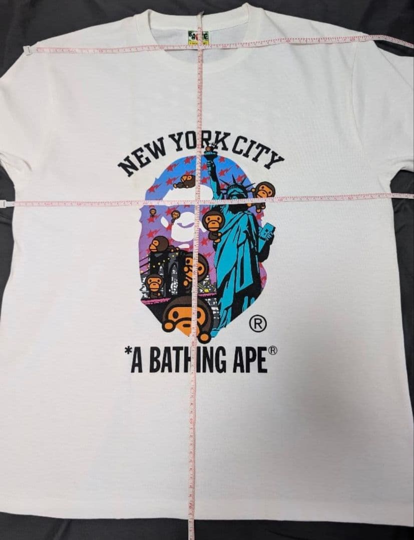 極美品/XL☆BAPE NYC 10周年限定 自由の女神 ベビーマイロ Tシャツ