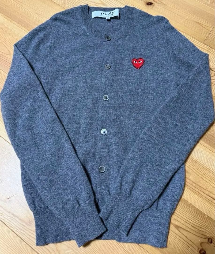 PLAY COMME des GARÇONS カーディガン　xs ダークグレー
