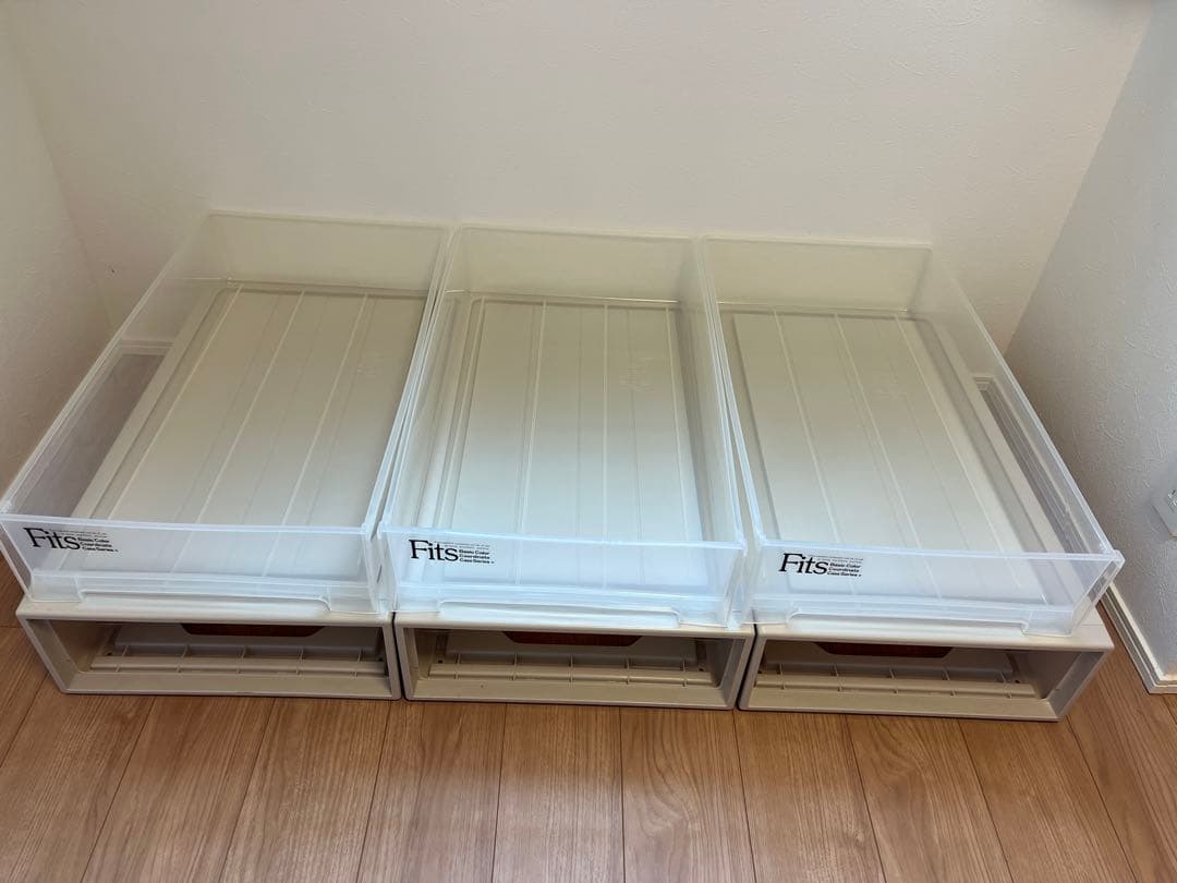 Fitsケース3個セット。幅44×奥行き74×高さ17。
