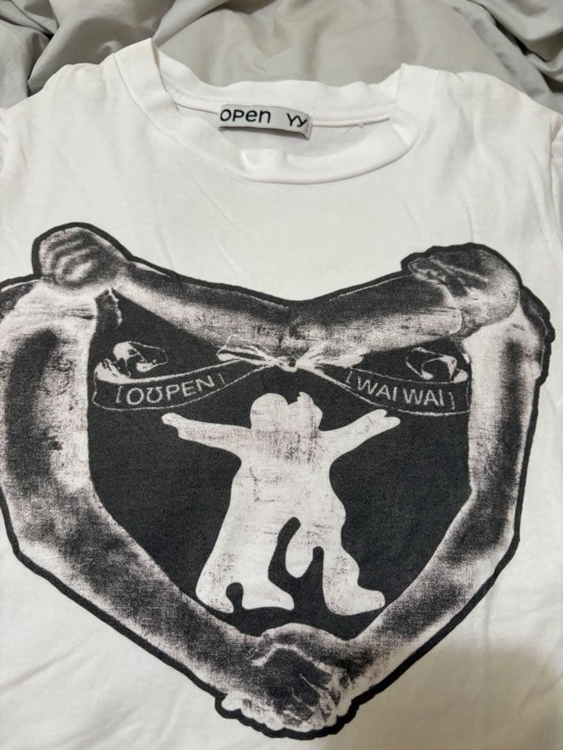 openyy Tシャツ 韓国 ホワイト