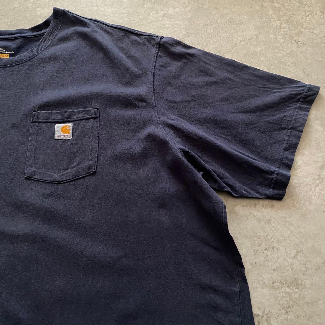 Carhartt K87ポケットTシャツ 5XL ビッグサイズ ワンポイント