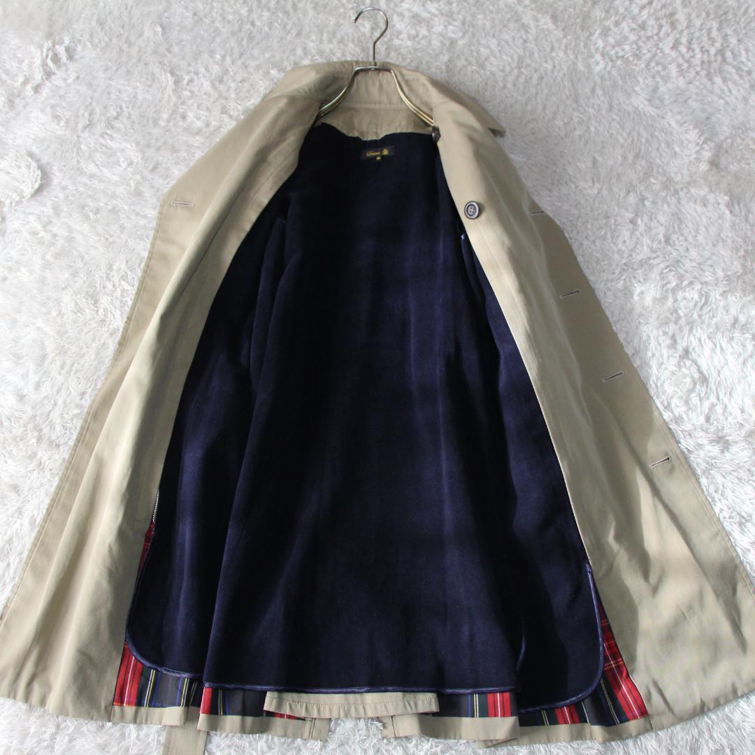 美品　ドゥロワー トレンチコート 2wayウールライナー付 チェック 36　S