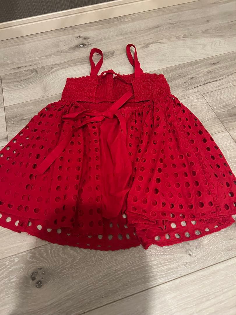 トップス CLANE HOLE DOT SHIRRING TOPS