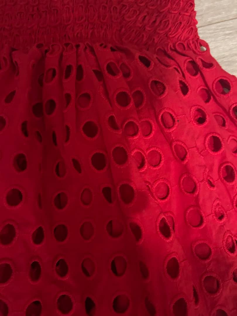 トップス CLANE HOLE DOT SHIRRING TOPS