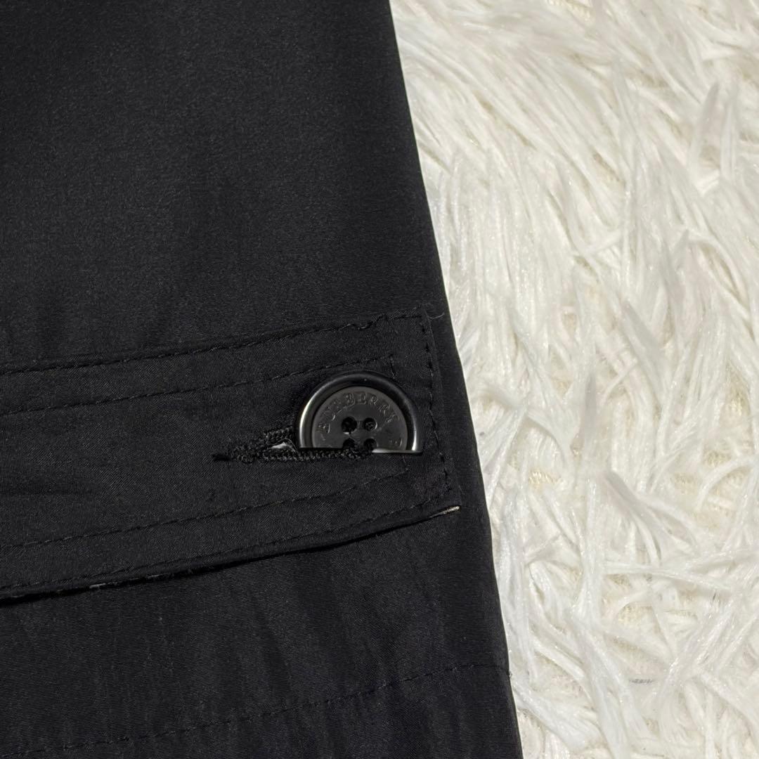 【クリーニング済み】バーバリー ノバチェック　トレンチコート ブラック　XL