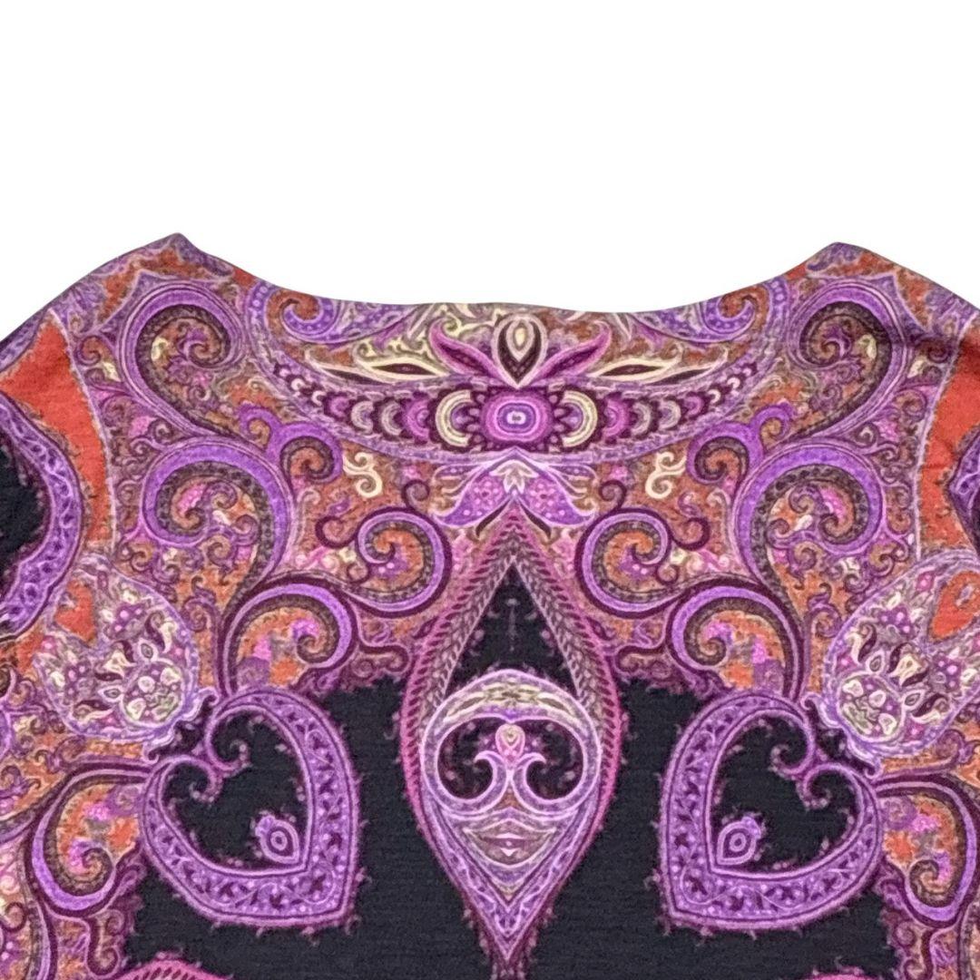 【美品】ETRO エトロ ワンピース ベルト付 ペイズリー柄 イタリア製 42