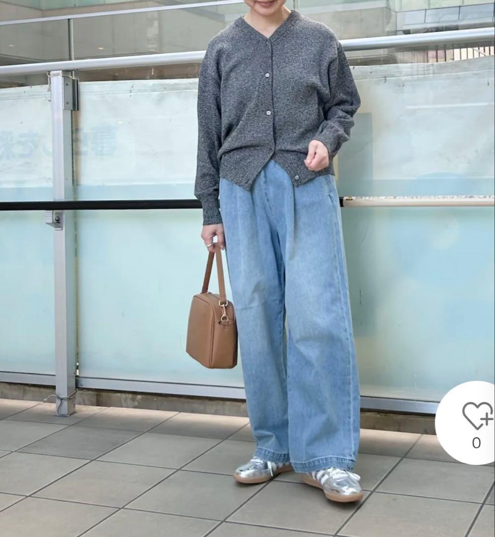 かぐれ　新品　今季　フェードデニムイージーパンツ　ジーンズ　2026春夏
