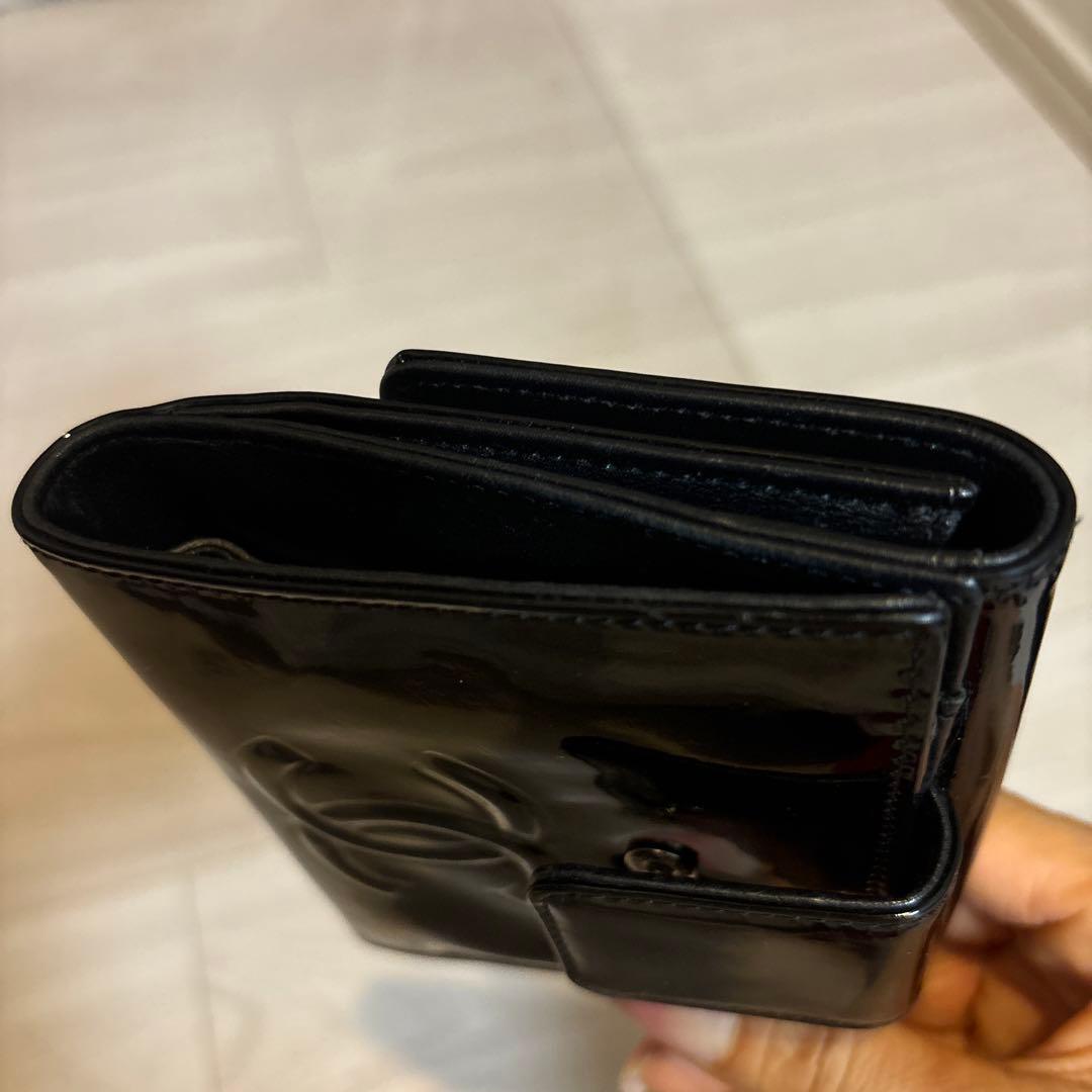 CHANEL♡確実正規品♡♡カメリア二つ折り財布 ブラック