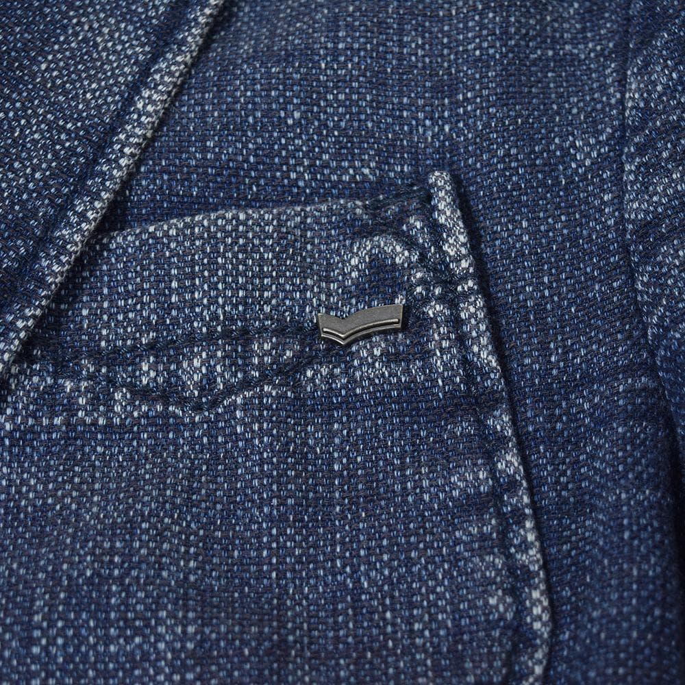 ガス GAS インディゴ ガーメントウォッシュ ホップサック ジャケット 52