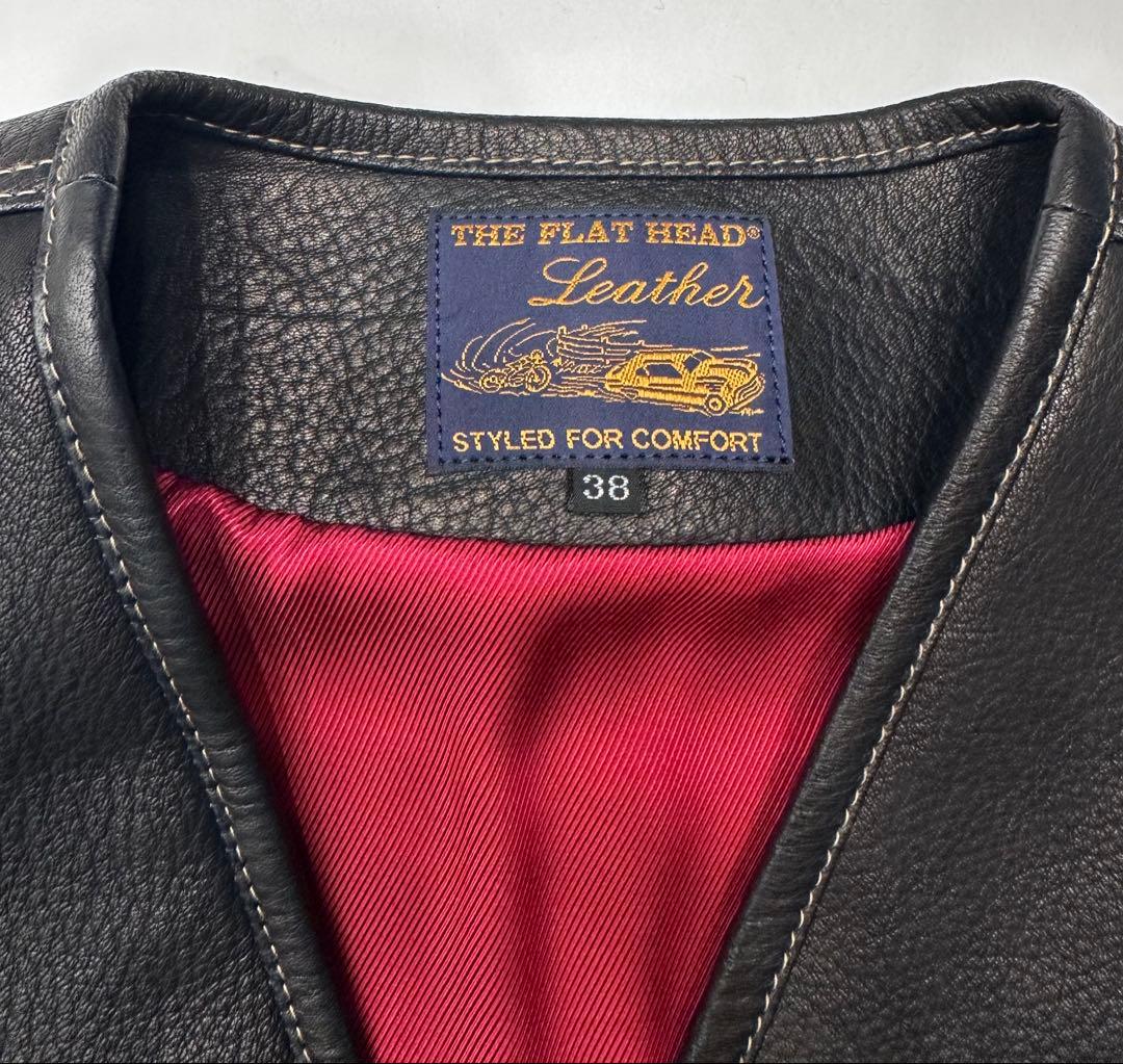 THE FLAT HEADディアスキン ベスト　藤岡勇吉本店/鹿革