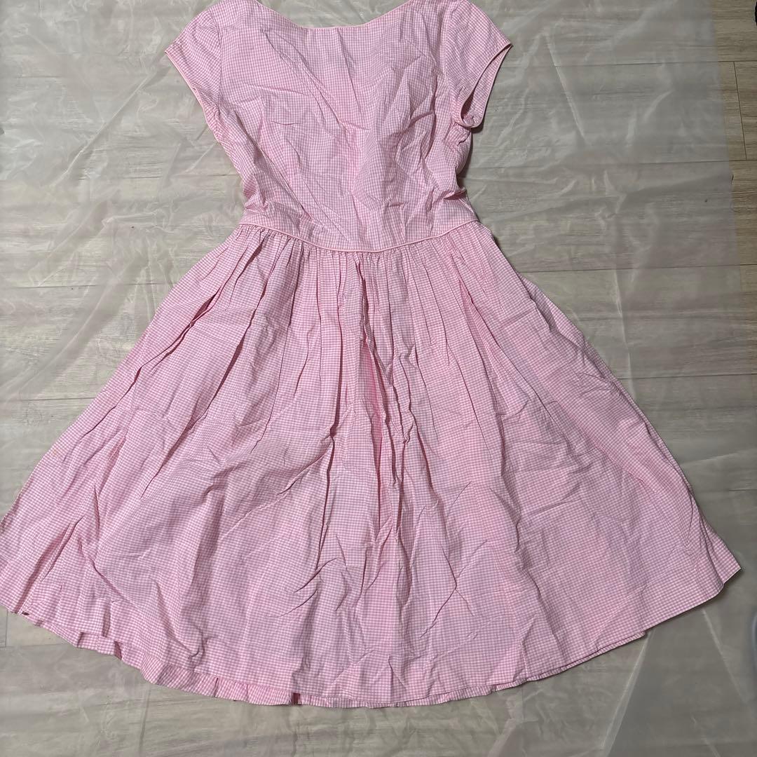 Emily temple cuteピンクチェックワンピース+バッグ+ネックレス