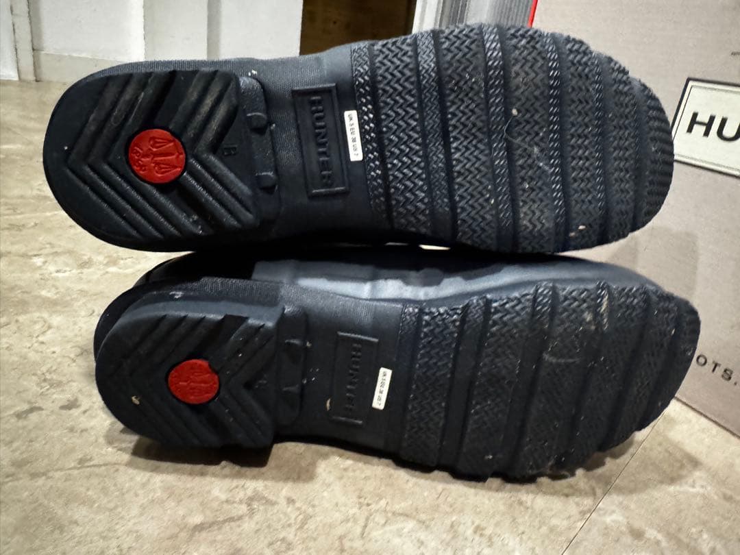 HUNTER ネイビー 長靴 バックル付き　美品