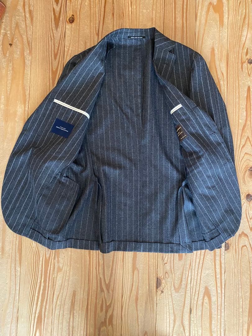【美品】GREEN LABEL RELAXING ストライプ ビジネスジャケット