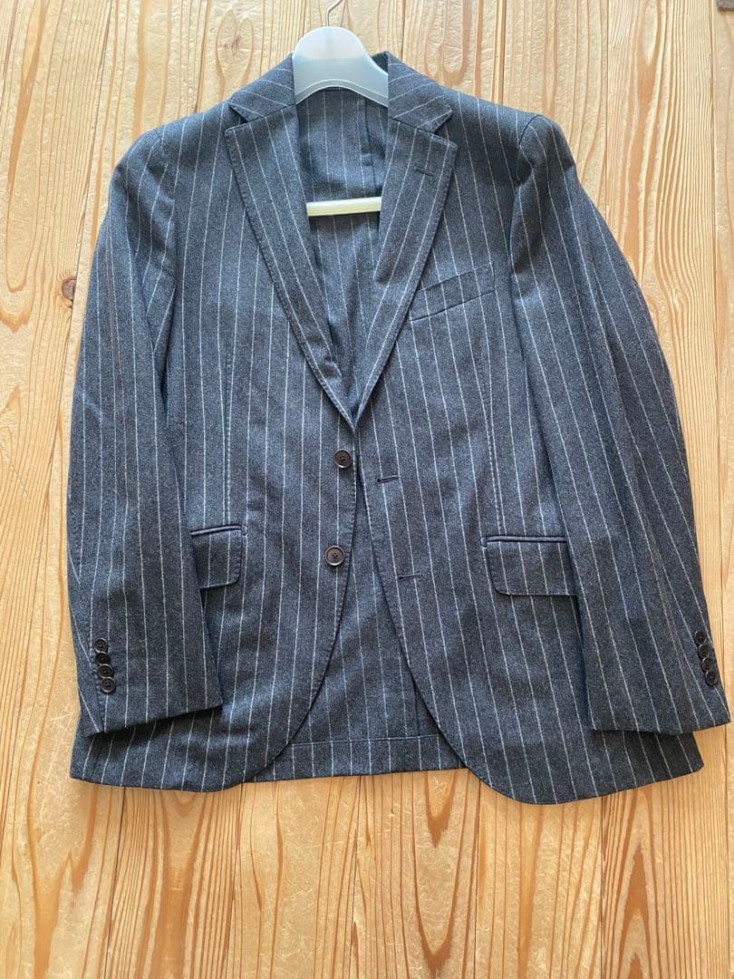 【美品】GREEN LABEL RELAXING ストライプ ビジネスジャケット